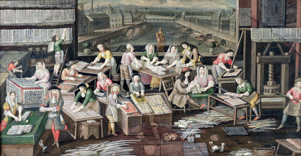 Fabbrica delle carte da gioco a Parigi (1683) in Place Dauphine
