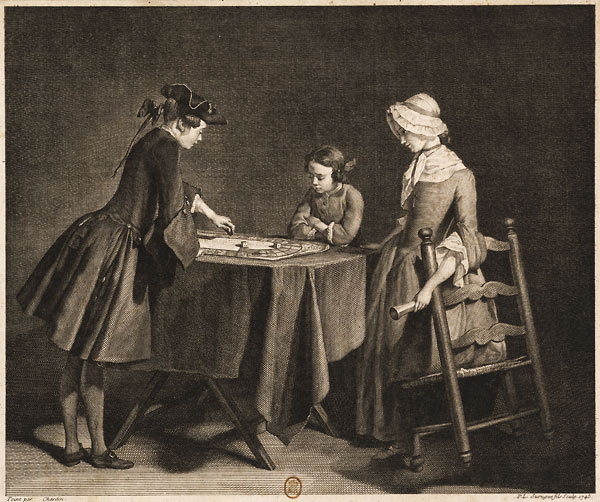 Il gioco dell'oca in una stampa del XVIII secolo